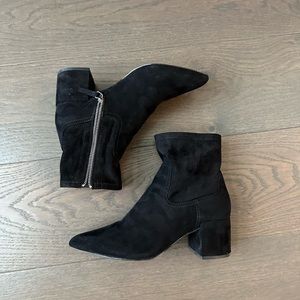 Aldo / Black Suede Ankle Boots